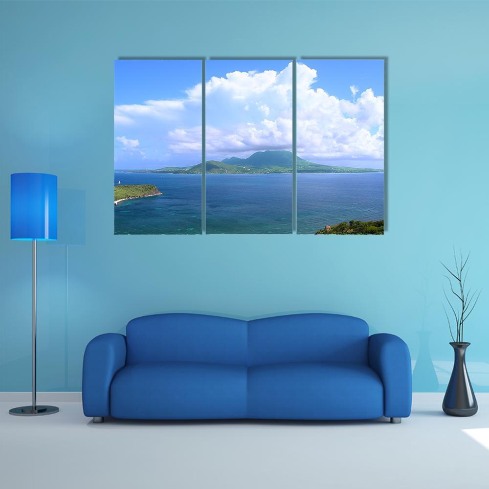 View Of The Caribbean Island Nevis Canvas Wall Art-3 Horizontal-Gallery Wrap-37" x 24"-Tiaracle