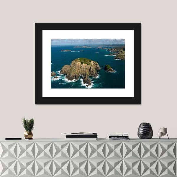 View Of The Cavalli Islands Canvas Wall Art-1 Piece-Framed Print-20" x 16"-Tiaracle