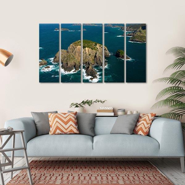 View Of The Cavalli Islands Canvas Wall Art-5 Horizontal-Gallery Wrap-22" x 12"-Tiaracle
