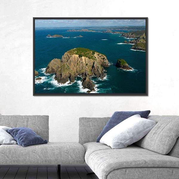 View Of The Cavalli Islands Canvas Wall Art-3 Horizontal-Gallery Wrap-25" x 16"-Tiaracle