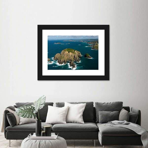 View Of The Cavalli Islands Canvas Wall Art-3 Horizontal-Gallery Wrap-25" x 16"-Tiaracle