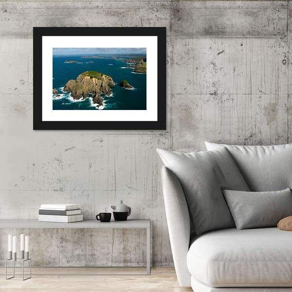 View Of The Cavalli Islands Canvas Wall Art-3 Horizontal-Gallery Wrap-25" x 16"-Tiaracle