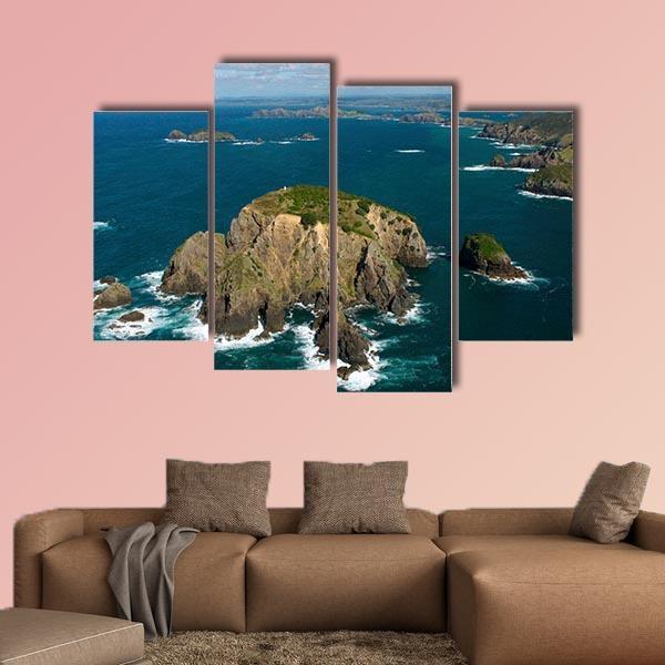 View Of The Cavalli Islands Canvas Wall Art-3 Horizontal-Gallery Wrap-25" x 16"-Tiaracle