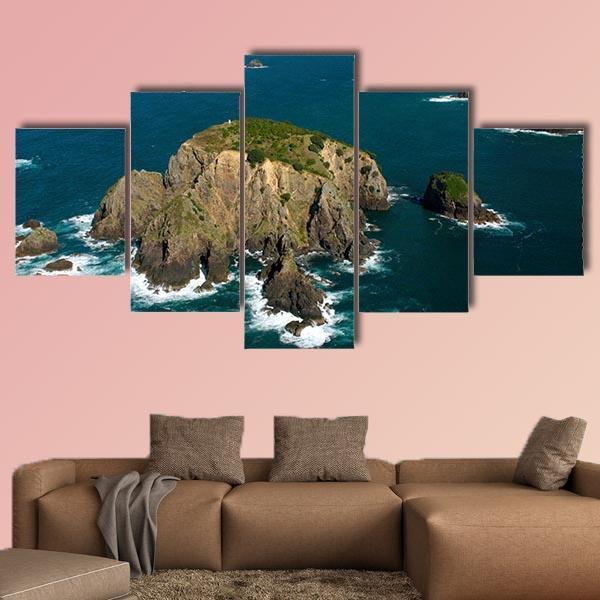 View Of The Cavalli Islands Canvas Wall Art-5 Star-Gallery Wrap-62" x 32"-Tiaracle