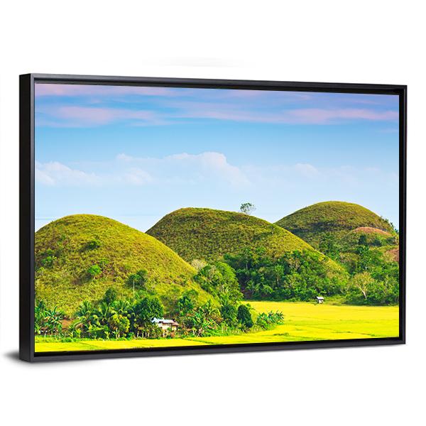 View Of The Chocolate Hills Canvas Wall Art-3 Horizontal-Gallery Wrap-25" x 16"-Tiaracle