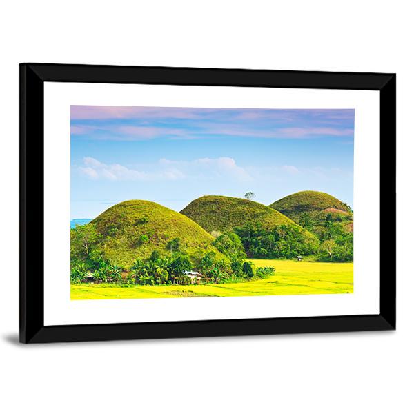 View Of The Chocolate Hills Canvas Wall Art-3 Horizontal-Gallery Wrap-25" x 16"-Tiaracle