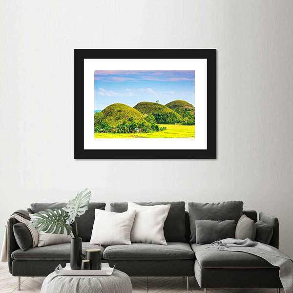 View Of The Chocolate Hills Canvas Wall Art-3 Horizontal-Gallery Wrap-25" x 16"-Tiaracle