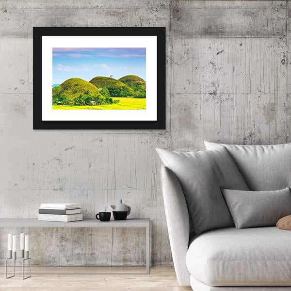 View Of The Chocolate Hills Canvas Wall Art-3 Horizontal-Gallery Wrap-25" x 16"-Tiaracle