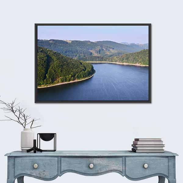 View Of The Coast Canvas Wall Art-1 Piece-Floating Frame-24" x 16"-Tiaracle