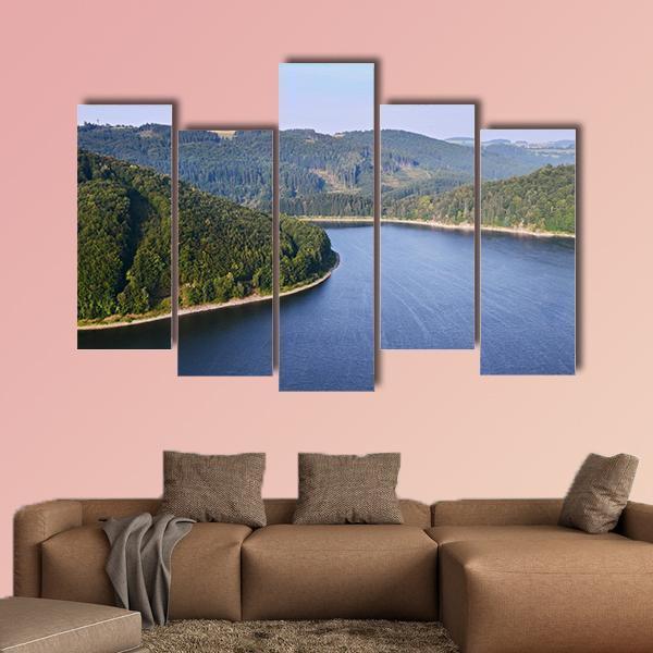 View Of The Coast Canvas Wall Art-5 Pop-Gallery Wrap-47" x 32"-Tiaracle