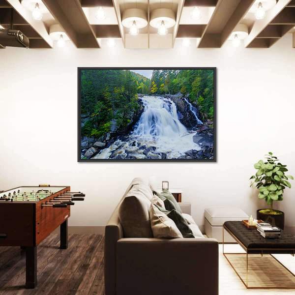 View Of The Diable Waterfall In Canada Canvas Wall Art-3 Horizontal-Gallery Wrap-25" x 16"-Tiaracle