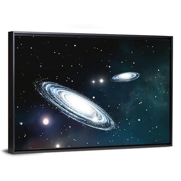 View Of The Galaxy Through The Nebulae Canvas Wall Art-5 Horizontal-Gallery Wrap-22" x 12"-Tiaracle