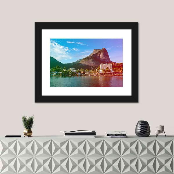 View Of The Gavea Stone Canvas Wall Art-1 Piece-Framed Print-20" x 16"-Tiaracle