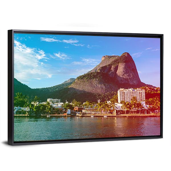 View Of The Gavea Stone Canvas Wall Art-3 Horizontal-Gallery Wrap-25" x 16"-Tiaracle