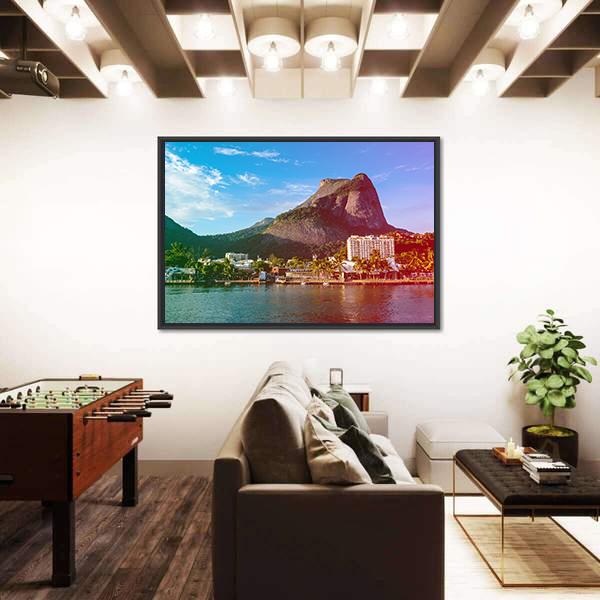 View Of The Gavea Stone Canvas Wall Art-3 Horizontal-Gallery Wrap-25" x 16"-Tiaracle