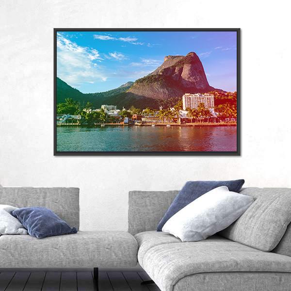 View Of The Gavea Stone Canvas Wall Art-3 Horizontal-Gallery Wrap-25" x 16"-Tiaracle