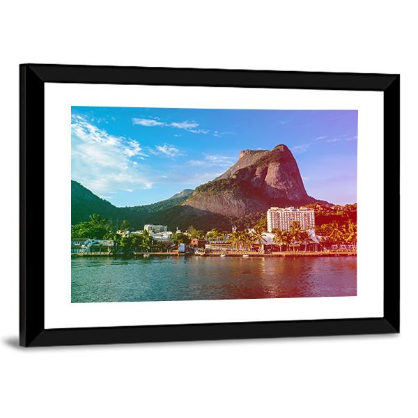 View Of The Gavea Stone Canvas Wall Art-3 Horizontal-Gallery Wrap-25" x 16"-Tiaracle