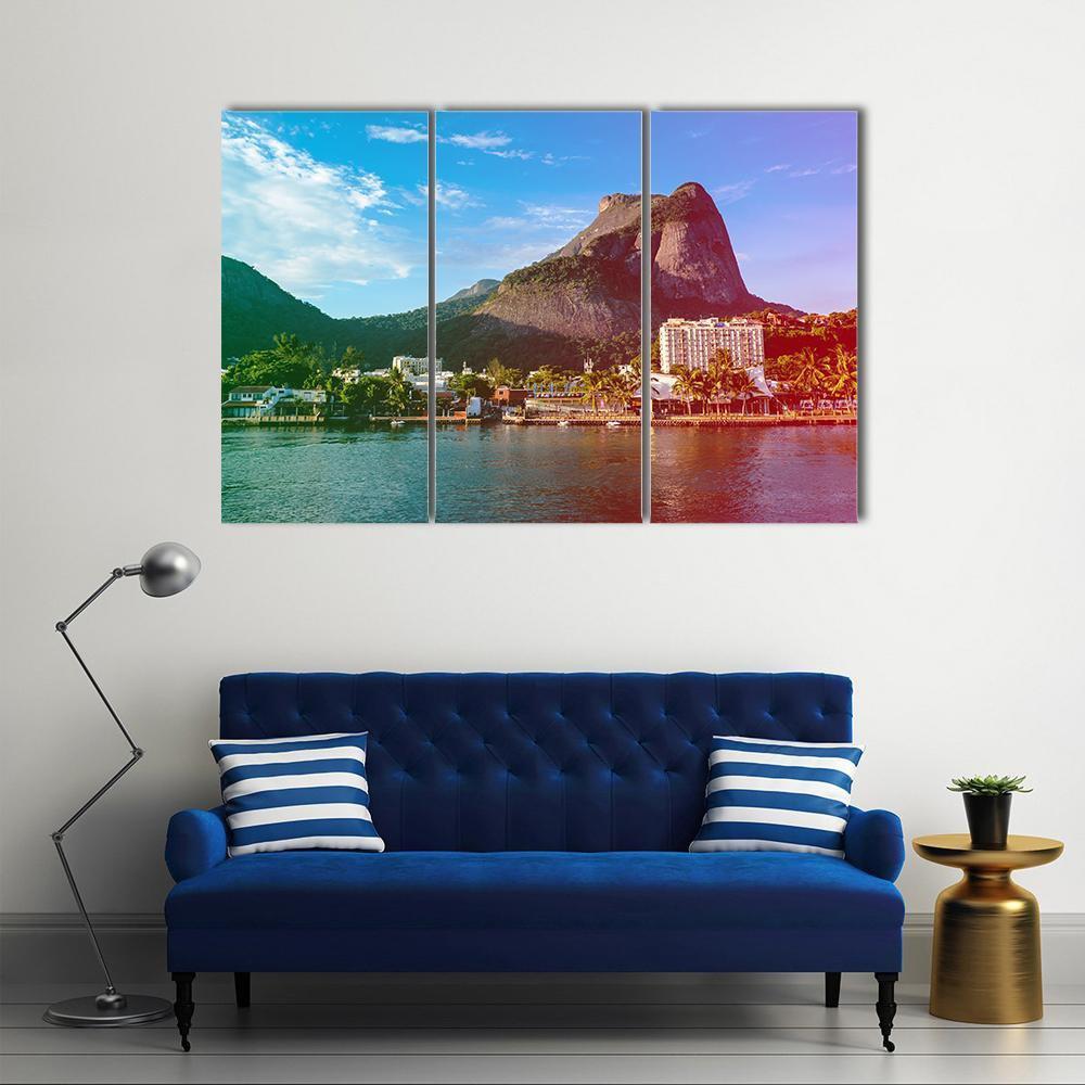 View Of The Gavea Stone Canvas Wall Art-3 Horizontal-Gallery Wrap-37" x 24"-Tiaracle