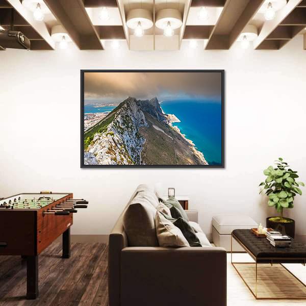 View Of The Gibraltar Rock Canvas Wall Art-5 Horizontal-Gallery Wrap-22" x 12"-Tiaracle