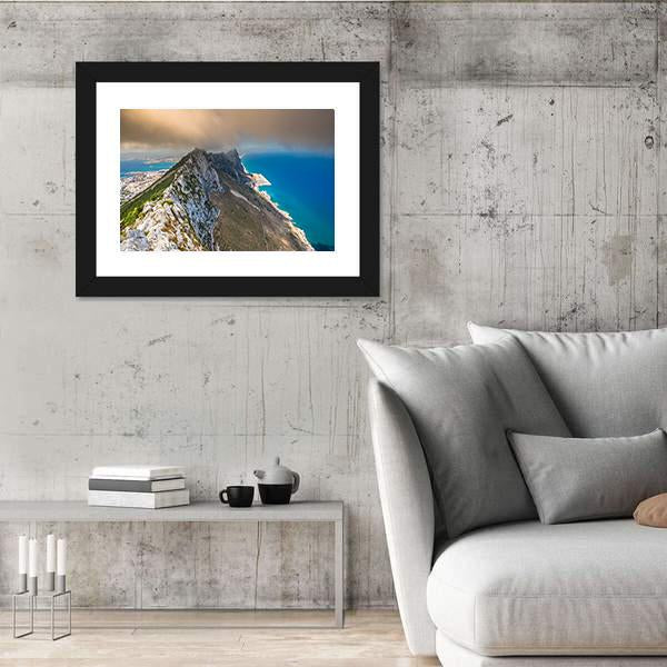 View Of The Gibraltar Rock Canvas Wall Art-5 Horizontal-Gallery Wrap-22" x 12"-Tiaracle
