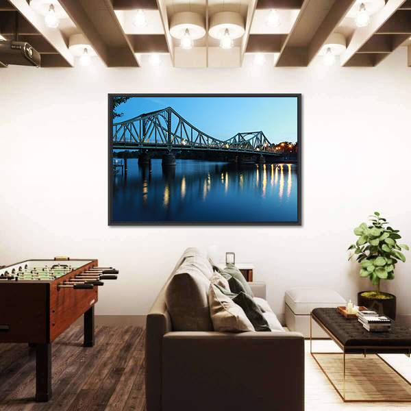 View Of The Glienicker Bridge Canvas Wall Art-3 Horizontal-Gallery Wrap-25" x 16"-Tiaracle