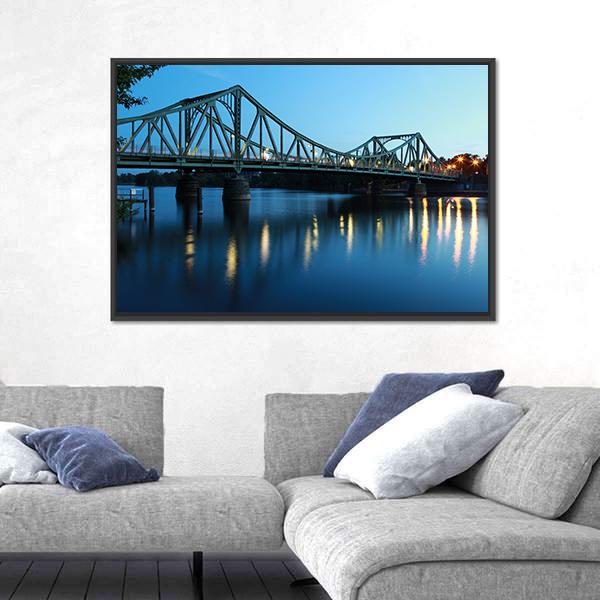 View Of The Glienicker Bridge Canvas Wall Art-3 Horizontal-Gallery Wrap-25" x 16"-Tiaracle