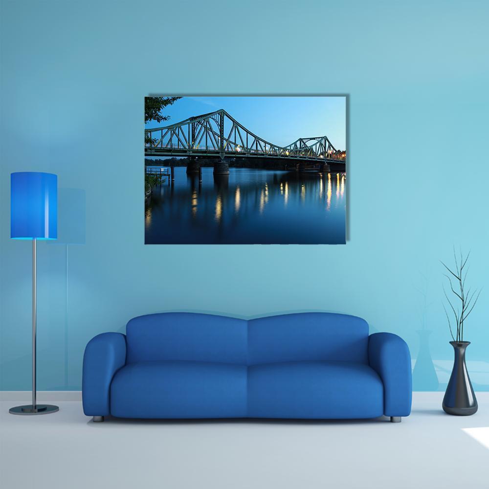 View Of The Glienicker Bridge Canvas Wall Art-1 Piece-Gallery Wrap-36" x 24"-Tiaracle