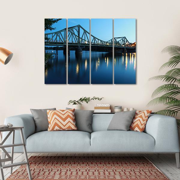 View Of The Glienicker Bridge Canvas Wall Art-1 Piece-Gallery Wrap-36" x 24"-Tiaracle