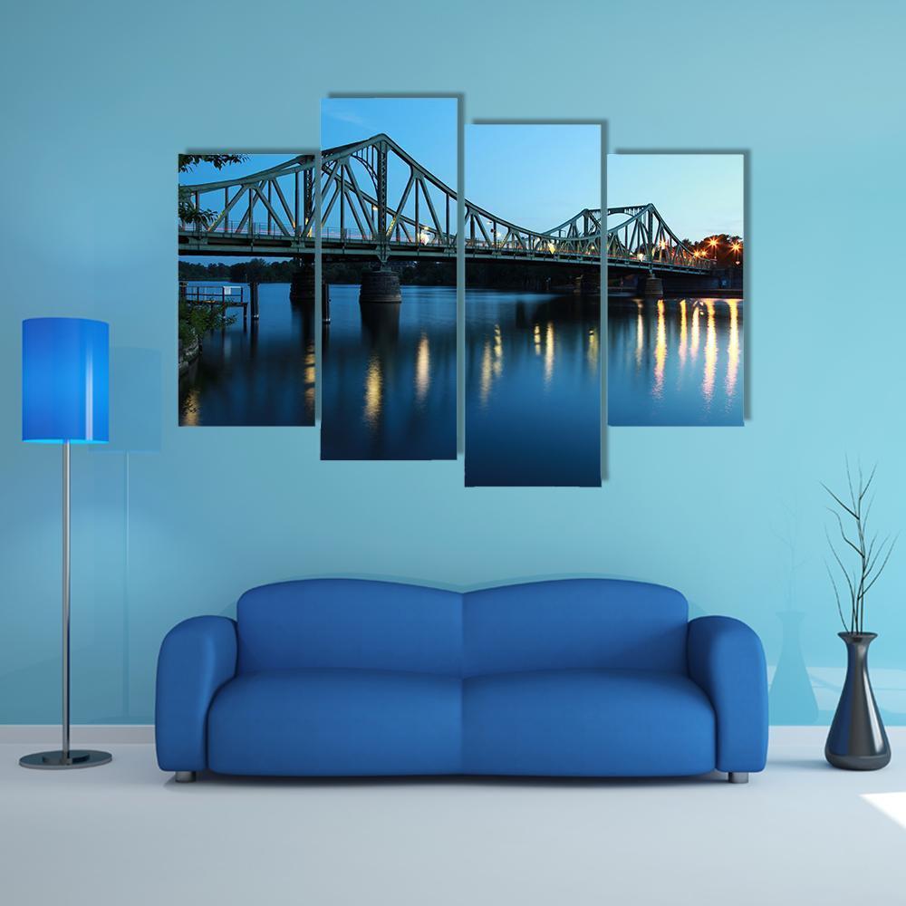 View Of The Glienicker Bridge Canvas Wall Art-4 Pop-Gallery Wrap-50" x 32"-Tiaracle