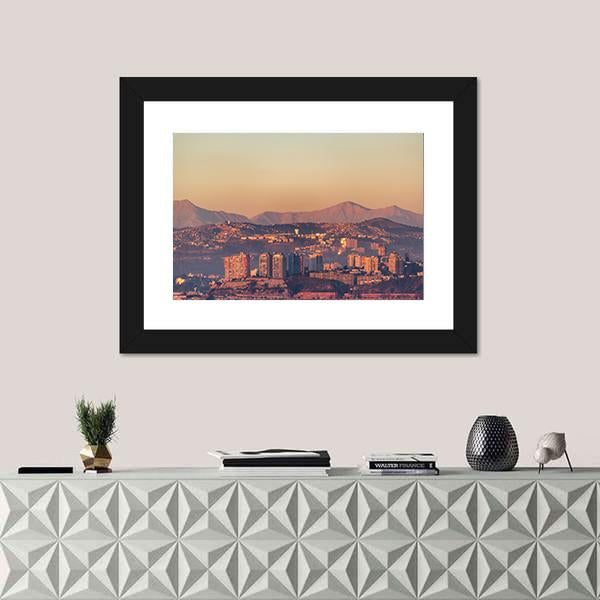 View Of The Hills Overlooking Valparaiso Canvas Wall Art-1 Piece-Framed Print-20" x 16"-Tiaracle