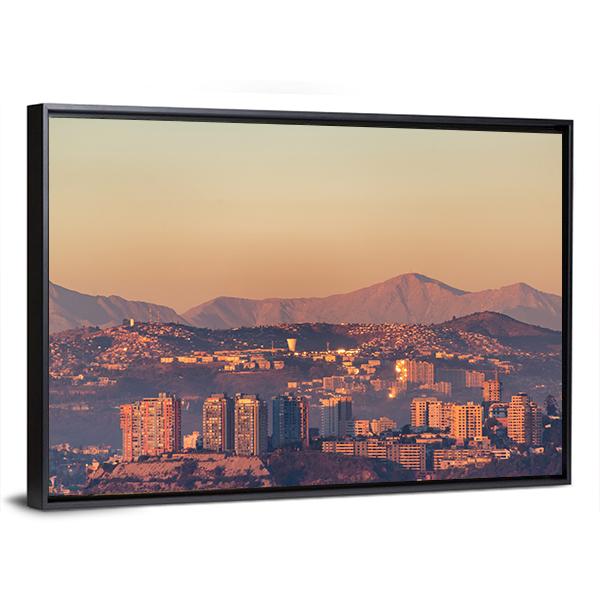 View Of The Hills Overlooking Valparaiso Canvas Wall Art-3 Horizontal-Gallery Wrap-25" x 16"-Tiaracle