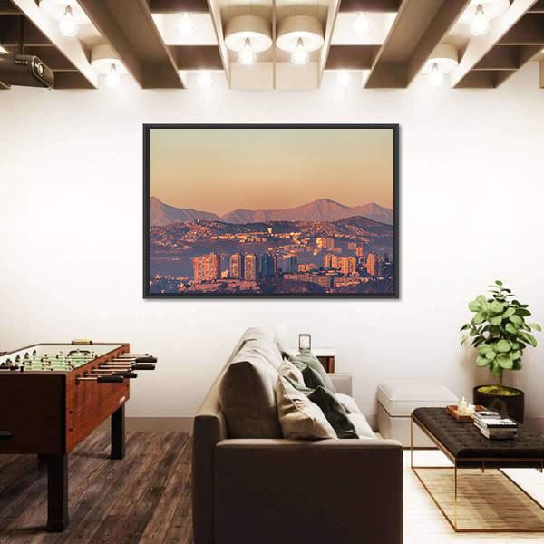 View Of The Hills Overlooking Valparaiso Canvas Wall Art-3 Horizontal-Gallery Wrap-25" x 16"-Tiaracle