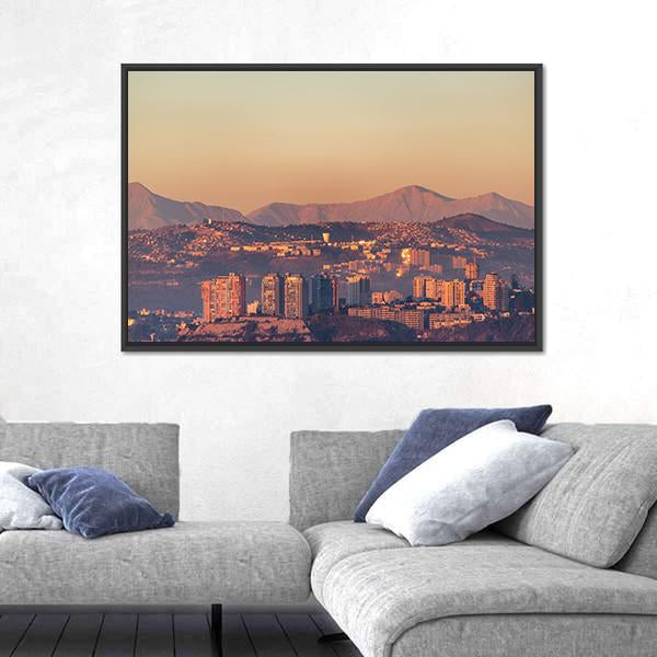 View Of The Hills Overlooking Valparaiso Canvas Wall Art-3 Horizontal-Gallery Wrap-25" x 16"-Tiaracle
