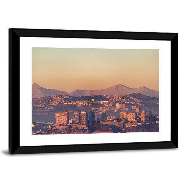 View Of The Hills Overlooking Valparaiso Canvas Wall Art-3 Horizontal-Gallery Wrap-25" x 16"-Tiaracle