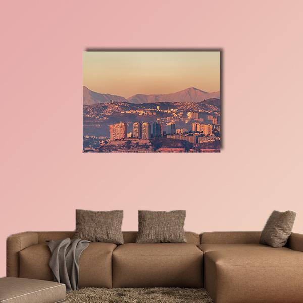 View Of The Hills Overlooking Valparaiso Canvas Wall Art-1 Piece-Gallery Wrap-48" x 32"-Tiaracle