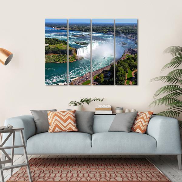 View Of The Horseshoe Fall Canvas Wall Art-4 Horizontal-Gallery Wrap-34" x 24"-Tiaracle