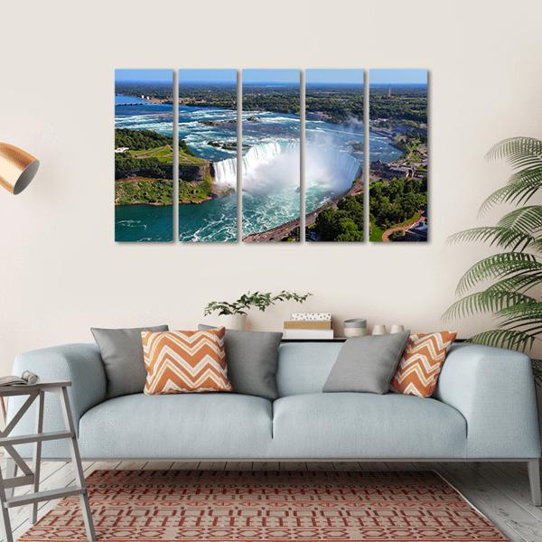 View Of The Horseshoe Fall Canvas Wall Art-5 Horizontal-Gallery Wrap-22" x 12"-Tiaracle