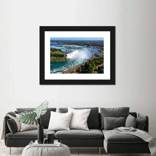 View Of The Horseshoe Fall Canvas Wall Art-3 Horizontal-Gallery Wrap-25" x 16"-Tiaracle