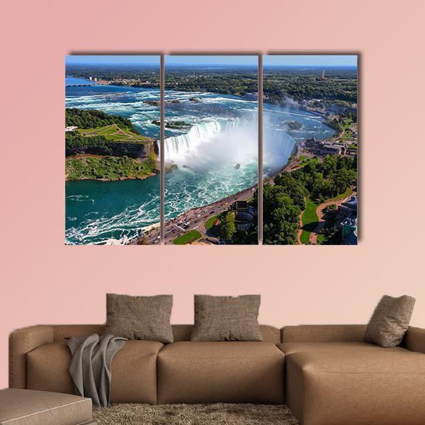 View Of The Horseshoe Fall Canvas Wall Art-3 Horizontal-Gallery Wrap-37" x 24"-Tiaracle