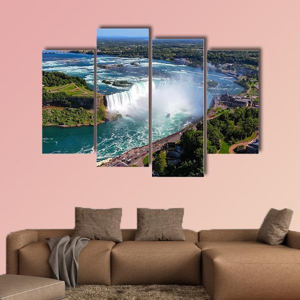 View Of The Horseshoe Fall Canvas Wall Art-3 Horizontal-Gallery Wrap-37" x 24"-Tiaracle