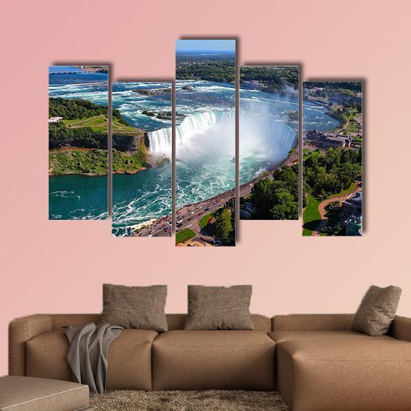 View Of The Horseshoe Fall Canvas Wall Art-5 Pop-Gallery Wrap-47" x 32"-Tiaracle