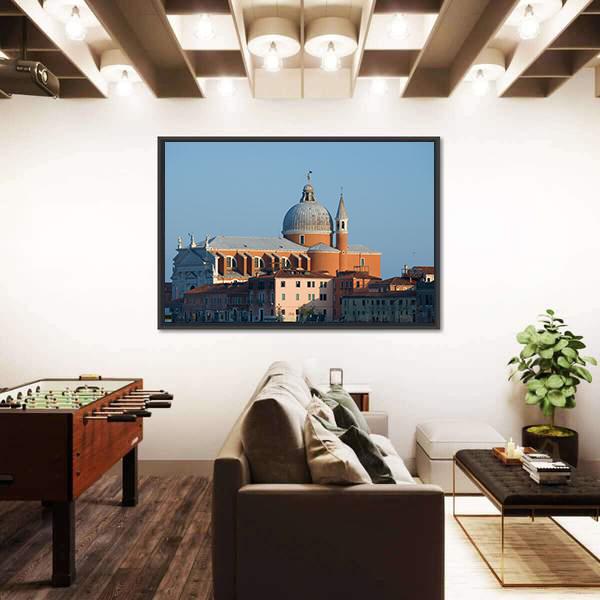 View Of The Il Redentore Church In Italy Canvas Wall Art-3 Horizontal-Gallery Wrap-25" x 16"-Tiaracle