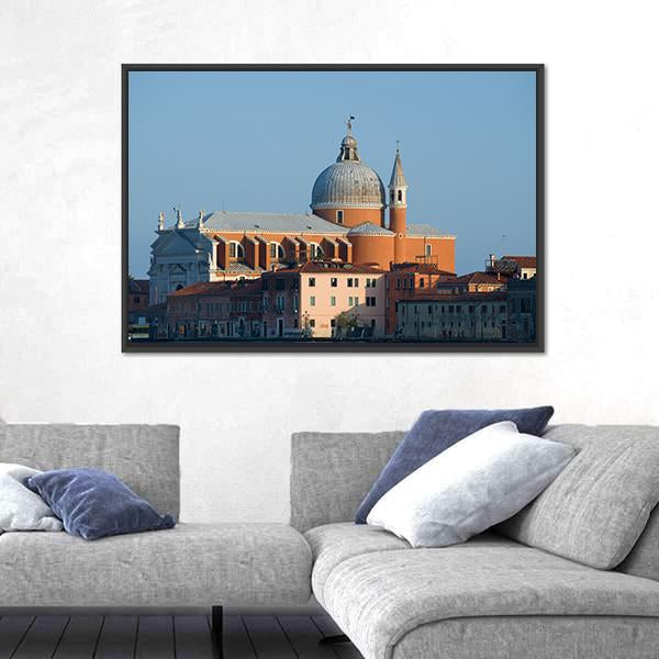 View Of The Il Redentore Church In Italy Canvas Wall Art-3 Horizontal-Gallery Wrap-25" x 16"-Tiaracle