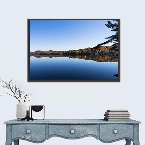 View Of The Lake Superieur In Quebec Canvas Wall Art-1 Piece-Floating Frame-24" x 16"-Tiaracle