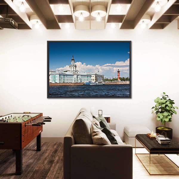 Landmarks Of St. Petersburg Kunstkammer Canvas Wall Art-3 Horizontal-Gallery Wrap-25" x 16"-Tiaracle