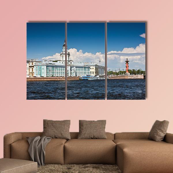 Landmarks Of St. Petersburg Kunstkammer Canvas Wall Art-3 Horizontal-Gallery Wrap-37" x 24"-Tiaracle