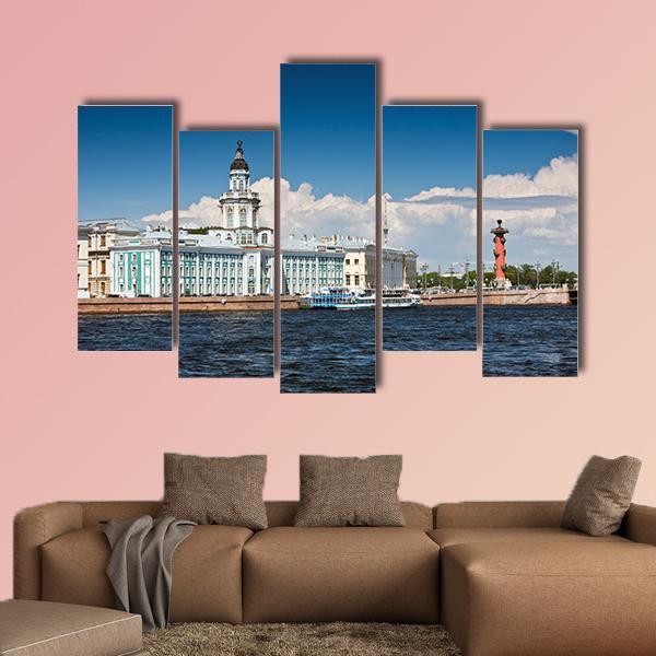 Landmarks Of St. Petersburg Kunstkammer Canvas Wall Art-5 Pop-Gallery Wrap-47" x 32"-Tiaracle