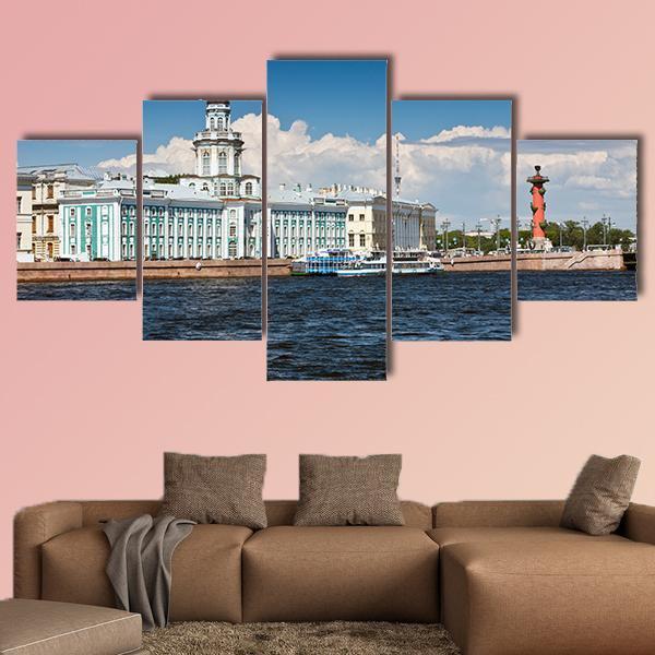Landmarks Of St. Petersburg Kunstkammer Canvas Wall Art-5 Star-Gallery Wrap-62" x 32"-Tiaracle