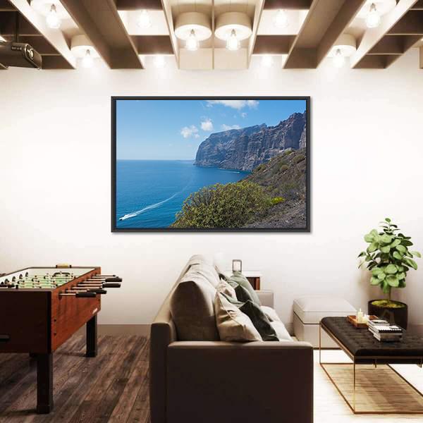 View Of The Los Gigantes Cliffs Canvas Wall Art-3 Horizontal-Gallery Wrap-25" x 16"-Tiaracle