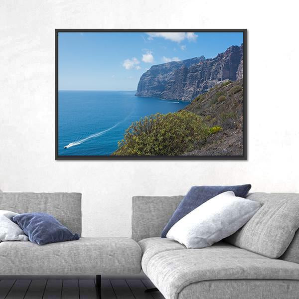 View Of The Los Gigantes Cliffs Canvas Wall Art-3 Horizontal-Gallery Wrap-25" x 16"-Tiaracle